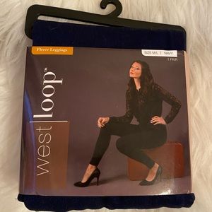BRAND NEW NAVY FLEECE LEGGINGS